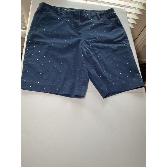 Talbots Pants - Talbots Perfect Short Polka Dot Cotton Blend Casual Shorts Size 14